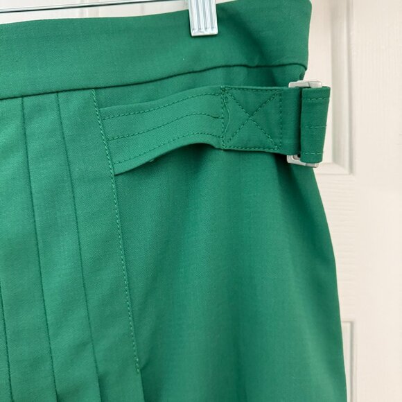 ZARA PLEATED SKIRT WITH BELT - LIMITED EDITION GREEN SIZE L 2586/408 - Picture 6 of 7